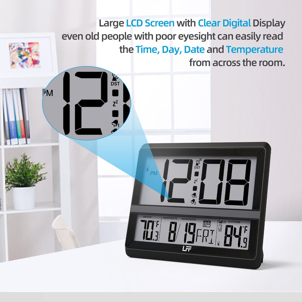 LFF LWC-204 Digital Wall Clock with Temp Display